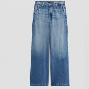AG Adriano Goldschmied Stella Low Slung Palazzo Ankle Wide Leg Low Rise Jeans